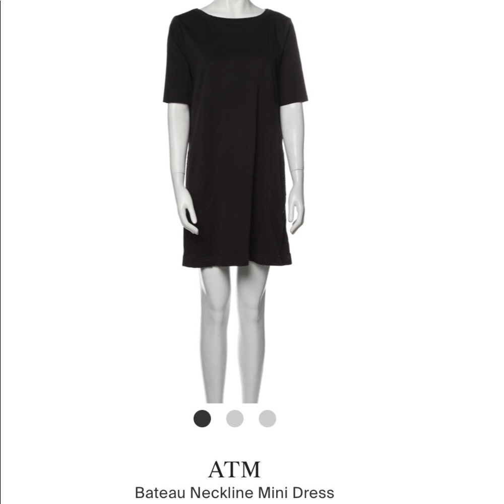 ATM Anthony Thomas Melillo Bateau Neckline Mini Dress